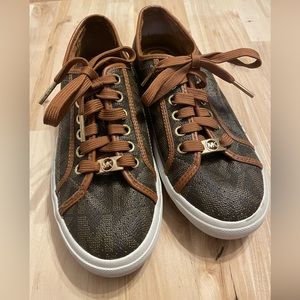 Michael Kors brown leather sneakers size 7.5